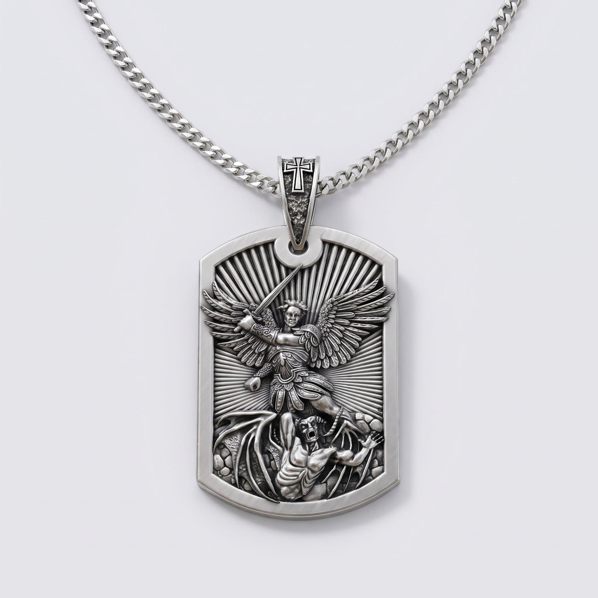 Saint Michael Künye Kolye – ürün fotoğrafı