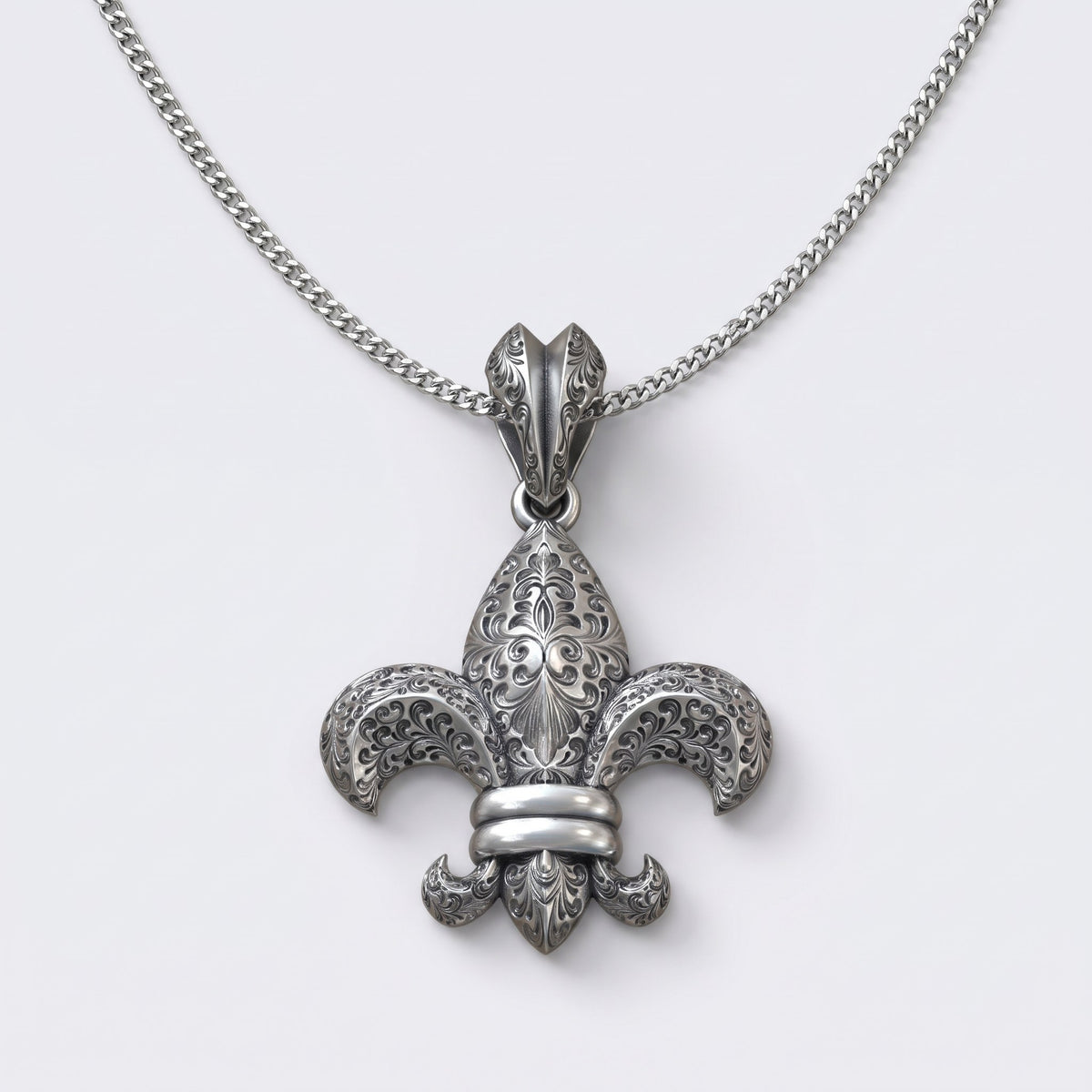 Zambak (Fleur-de-Lis) Kolye – ürün fotoğrafı